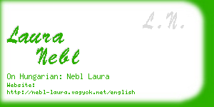 laura nebl business card